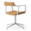 Vipp452 Swivel kontorsstol Pol. aluminium-sand leather