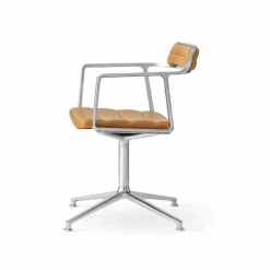 Vipp452 Swivel kontorsstol Pol. aluminium-sand leather