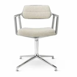 Vipp453 Swivel kontorsstol Wavy off white-light grey-pol. aluminium