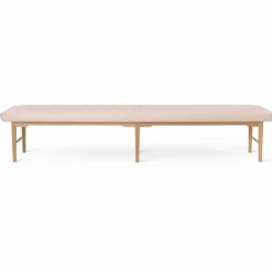 VLA75L Foyer bänk Oljad ek-sif 90 läder 250 cm