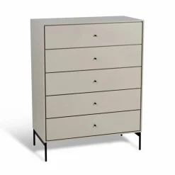 Volt byrå 5 lådor beige Detaljer i svart