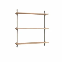 Wall Shelving vägghylla Ek-warm grey 92x85x17 5 cm WS.85.1