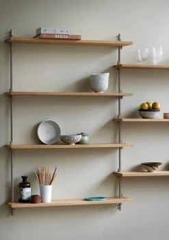 Wall Shelving vägghylla Rökt ek-white 92x115x17 5 cm WS.115.1
