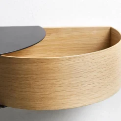 Wallie wall drawer hylla svart ek