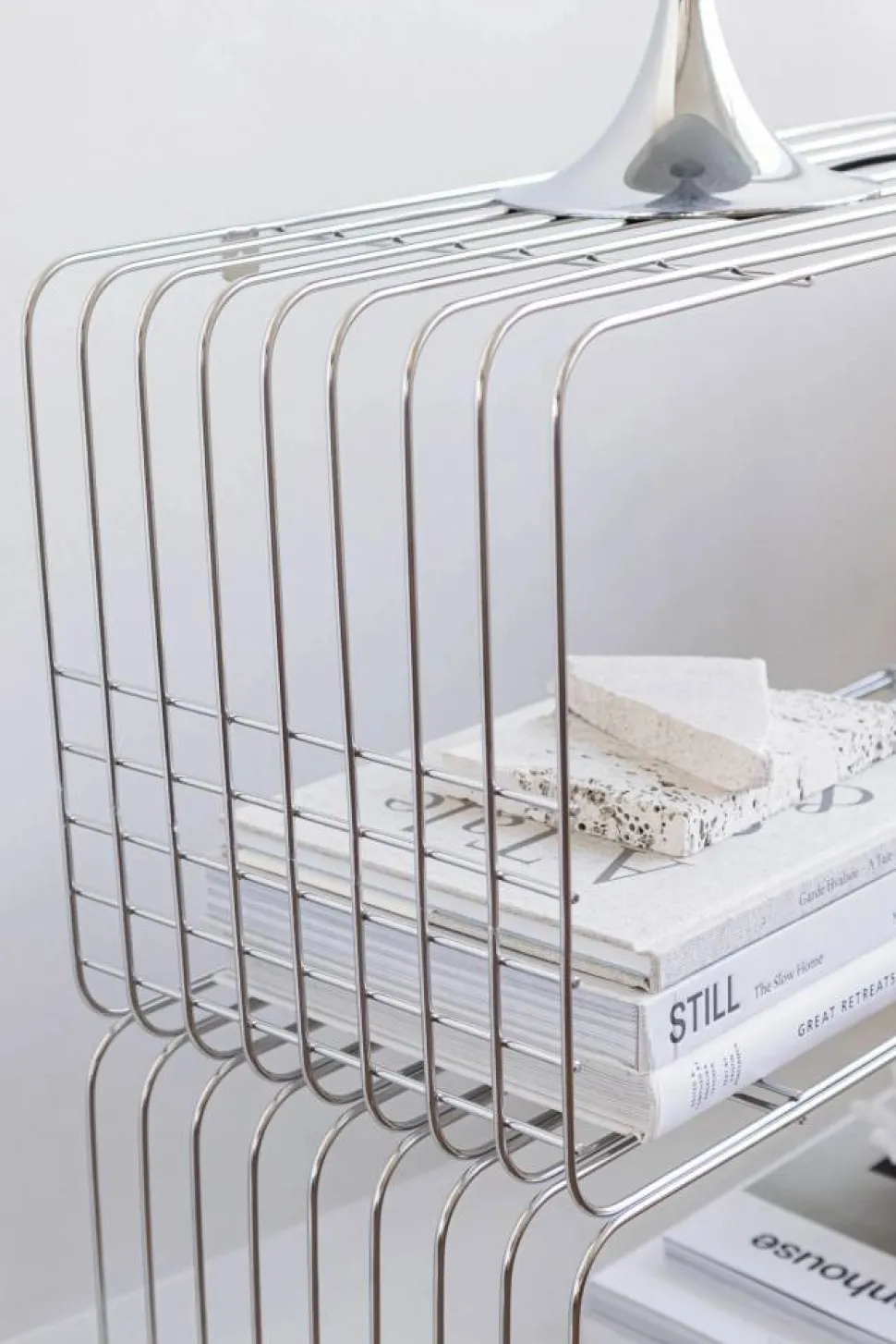 Wire hylla Chrome 31x70x26 cm