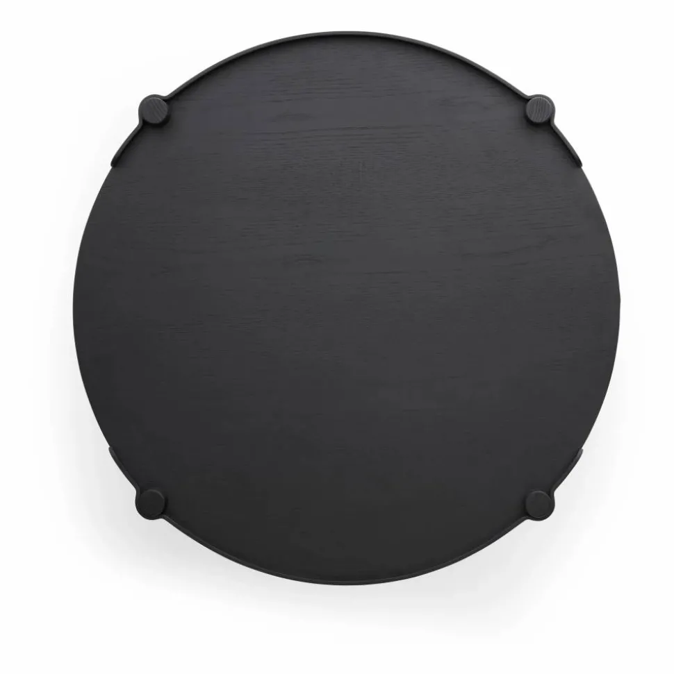 Woody bord Ø80 cm Black stained oak