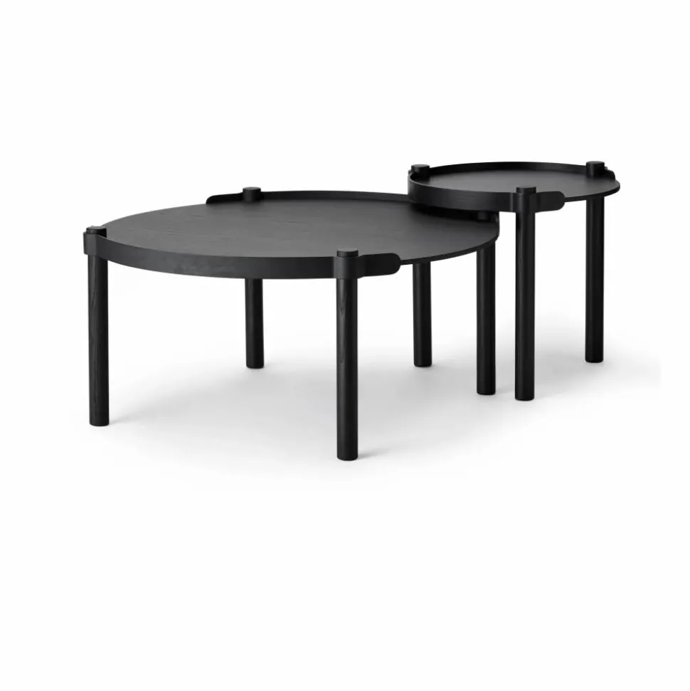 Woody bord Ø80 cm Black stained oak