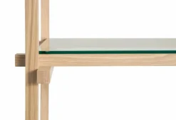 Woody hylla Oak-clear glass low