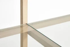 Woody hylla Oak-clear glass low