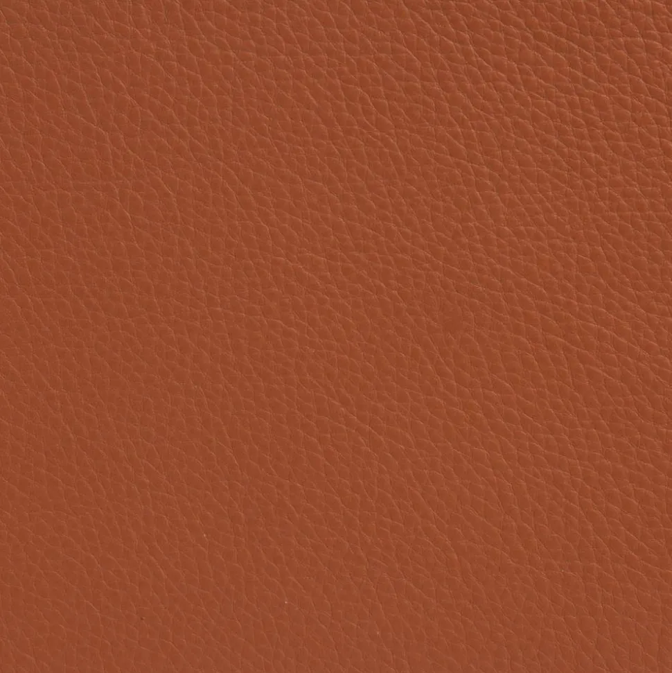 X75-2 karmstol Linneväv natur-Elmo Nordic läder Cognac-kromade ben