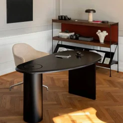 Zet hyllsystem oak black stained 1x2 black steel base